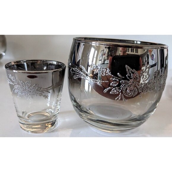 MCM Set Of 6 Dorothy Thorpe Whiskey Brandy Glass Tumbler+ 6 Shots Sandblasted - Picture 13 of 15